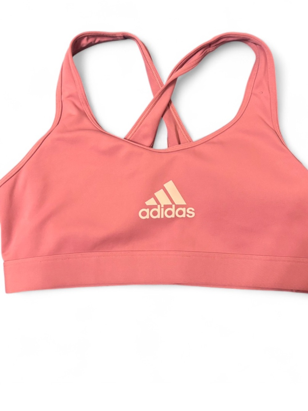 adidas Size S Dusty Rose Cross-Back Sports Bra